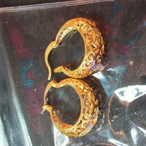 Gold hoop earrings
